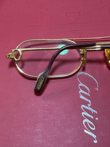 Cartier Vintage Brand Design Eyeglass Frame Gold Accessory Fashion Glasses Auth - Picture 4 of 10