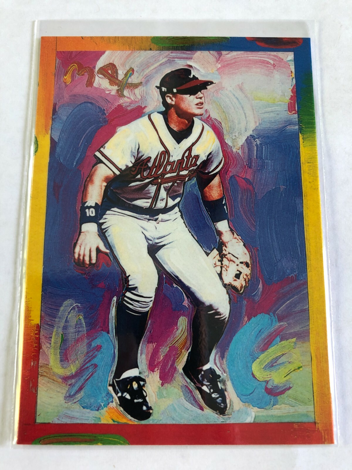 1997 Topps Gallery Peter Max Serigraph Art Chipper Jones #PM4 Atlanta Braves