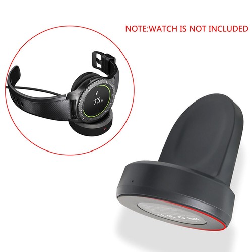 Wireless Charger Dock Holder With Cable For Galaxy Smart Watch Gear S2 S3 R800 G - Photo 10 sur 14