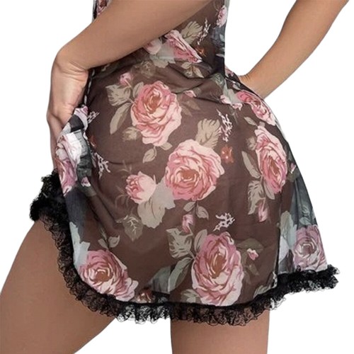 Women's Sexy Lace Floral Mesh Nightwear Lingerie Nightdress Underwear Cami Dress - Bild 12 von 27