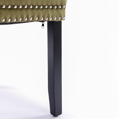 Velvet Upholstered Dining Chairs Set of 2 Button Tufted Leisure Bar Chairs NEW - Picture 140 of 149
