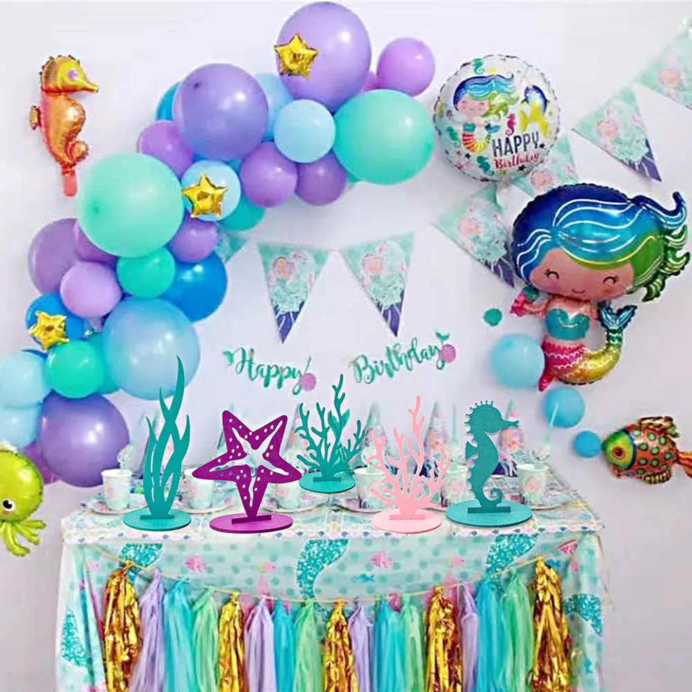 Display Mermaid Decorations Mermaid Party Table Ornament Under the Sea  Theme