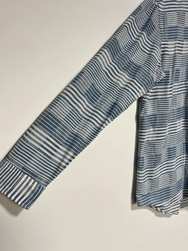 Tommy Hilfiger Mens Shirt Size XXL Slim Fit Cotton Linen Blend Blue White - Picture 4 of 18