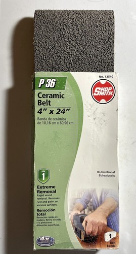 Shopsmith P36 Keramikband 4" x 24" extreme Entfernung #12540 Schleifschleifer - Bild 1 von 2