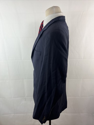 Lauren Ralph Lauren Men's Navy Blue Striped Wool Blend Blazer 44R $595 - Picture 4 of 12