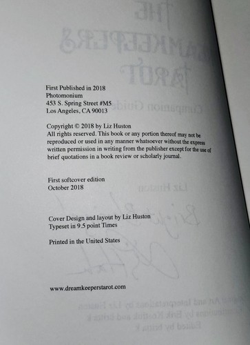 2018 Liz Huston's Dreem Keepers Tarot Companion Guide First Edition - Imagen 5 de 7