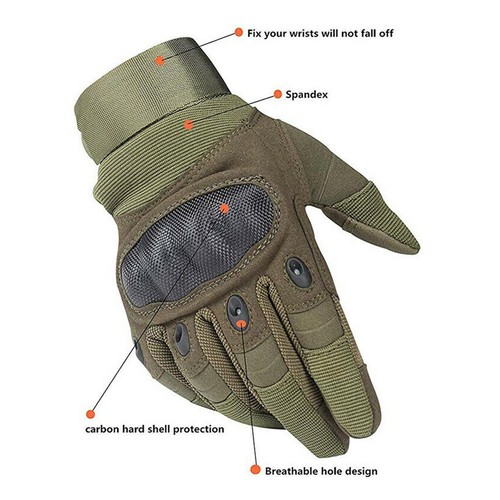 Military Tactical Hard Knuckle Gloves Full Finger/Fingerless Army Combat Hunting - Picture 8 of 13