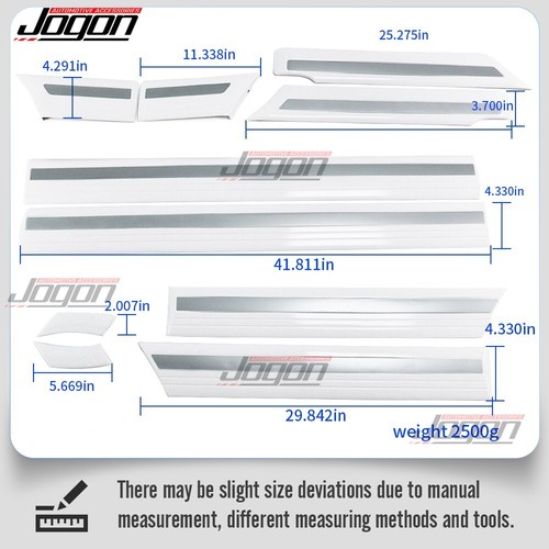 Side Body Moulding Trim For Toyota Land Cruiser J100 LC100 UZJ100 VX 98-07 White - Picture 2 of 11