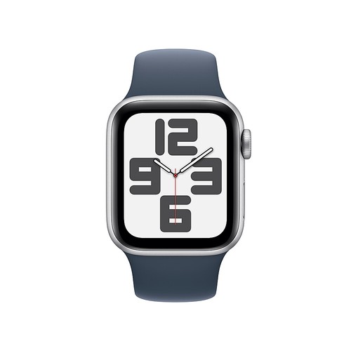 Apple Watch SE 2 40mm Aluminium Argenté - Bracelet Sport Bleu Tempête MRE13CL/A - Photo 2 sur 2