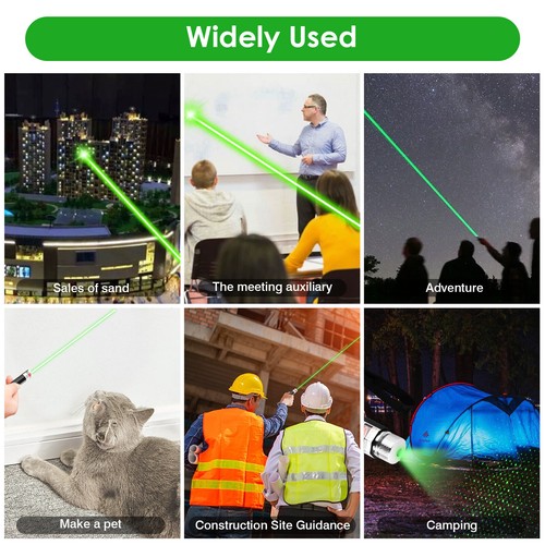 10PCS 532nm Green Laser Pointer Pen 2in1 Visible Star Beam Green Light Teach Pet - Picture 6 of 13