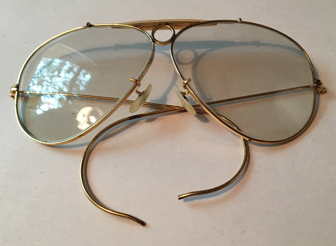 1960s VINTAGE B&L RAY BAN Light Photo Gray Aviato… - image 1