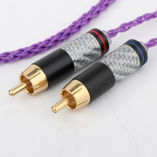 2.5mm 3.5mm 4.4mm 6.35mm to 2 RCA Male Silver Plated Headphone Adaptor Cable DIY - Picture 3 of 6