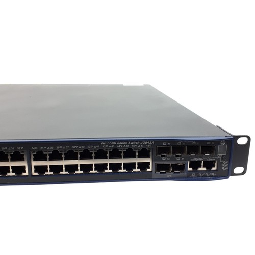HP JG542A 5500-48G-PoE+-4SFP HI 48 Port Gigabit Switch W/PSU & Rack Ears E5182B - Picture 12 of 17