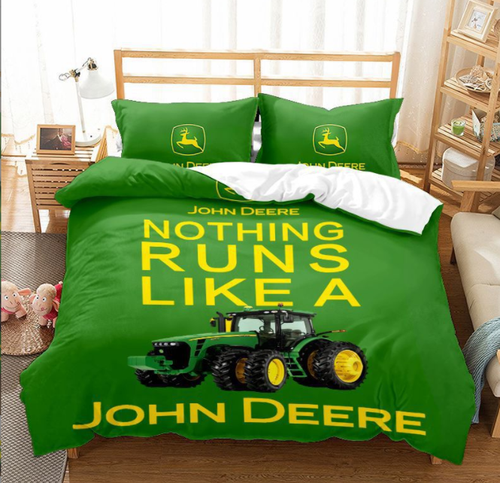 3D John Deere Tractor Bedding Set Duvet Cover Pillowcase Single Double 2/3pcs T1 - Picture 9 of 21
