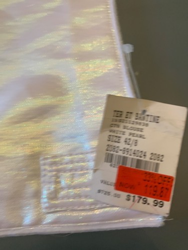 725$ TER ET BANTINE WHITE PEARL TOP SIZE 42/8 - Picture 8 of 10