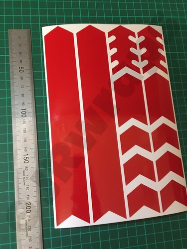 Kit Protector Cuadro Pegatinas Calcomanías Protección Vaina BICICLETA BMX MTB ROJO BRILLANTE - Imagen 3 de 4