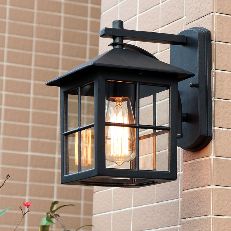 Metal lantern wall sconce deals