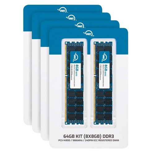 OWC 64GB (8x8GB) DDR3 1866MHz 1Rx4 ECC Registered RDIMM 240pin Memory RAM - Picture 3 of 8