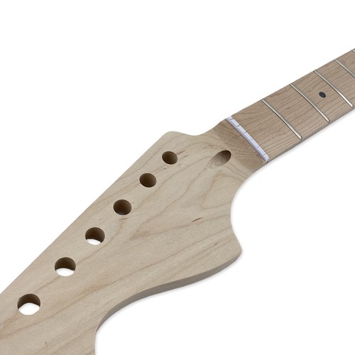 Mástil de guitarra izquierdo 22 trastes 25,5 pulgadas de repuesto para incrustación de puntos de cabeza estilo ST - Imagen 3 de 7