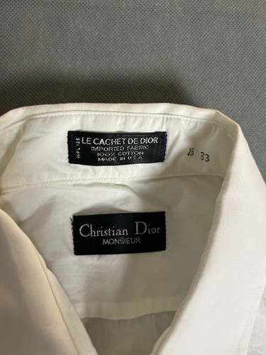 Christian Dior Dress Shirt Men's 16/33 White Long Sleeve Collared Classic Formal - Picture 3 of 5