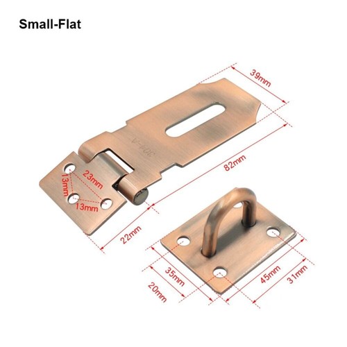 Stainless Steel Door Buckle Gate Bolt Padlock Hasp Door Clasp Lock Shed Latch - Bild 20 von 23