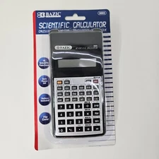 Bazic Products Scientific Calculator 56 Functions Cover 3003 School Office NEW! 
