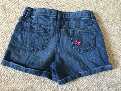 Gymboree Blue Denim Embroidered Flower Bead Shorts Girls 7 - Picture 6 of 7
