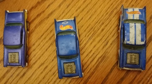 1976 HOT WHEELS '57 CHEVY 3 Different Paint Schemes on 3 Different Die Cast Cars - Picture 7 of 9
