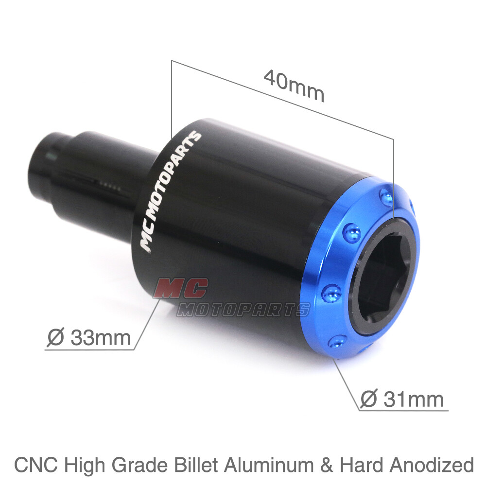 Blue ATOM CNC Bar Ends Sliders For Kawasaki ZX6R Ninja 20072010 07 08