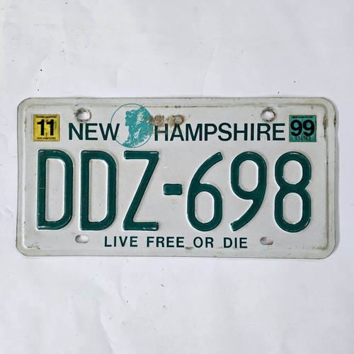 1999 NEW HAMPSHIRE LICENSE PLATE 🔥FREE📬🔥 DDZ 698 LIVE FREE OR DIE VTG NH TAG