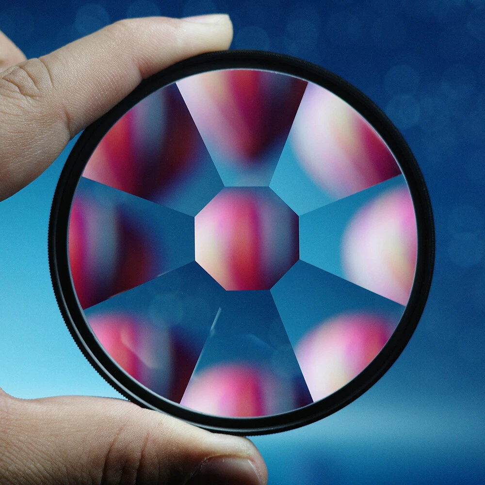 Photography Special Effect Filter Foreground Blur 8 Kaleidoscope Glass Prism