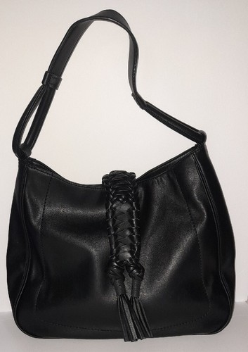 Sole Society Large Black Purse with Braiding detail - Picture 2 of 7
