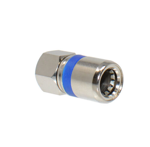 100 Pack RG6 Dual Shield Coaxial Self Lock F-Type Connector - Picture 3 of 6
