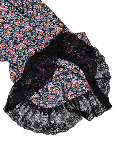 Maxi Vestido De Colección DOLCE GABBANA D&G Para Mujer Floral Volantes Encaje 38IT / XS-S - Imagen 5 de 10