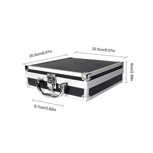 Caja de herramientas portátil caja de herramientas de aleación de aluminio estuche de almacenamiento estuche organizador caja de seguridad - Imagen 16 de 17