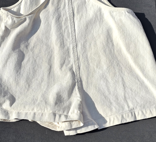 Miou Muse Strampler Damen Medium weiß creme Denim Shortalls 100% Baumwolle - Bild 7 von 10