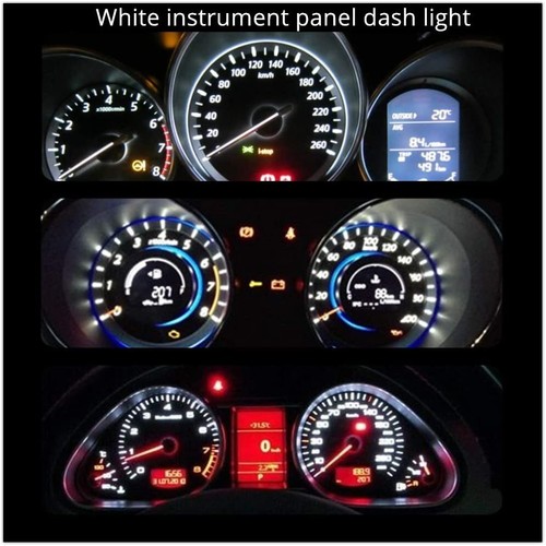 50Pcs T5 74 70 37 2721 LED White Instrument Panel Cluster Gauge Dash Bulbs Light - Picture 6 of 7