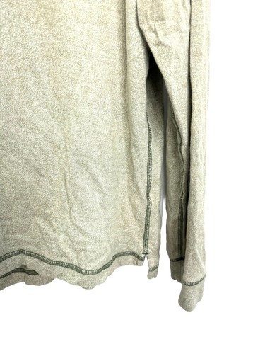 Ocean Coast Mens Sz XL Green Soft Exposed Stitching Long Sleeve Henley Shirt - Picture 4 of 14