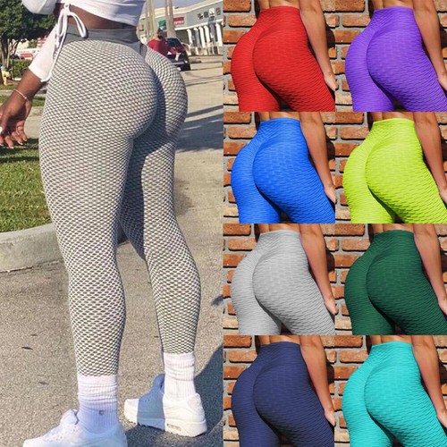 Women Push Up Ruched Butt Lift Yoga Pants Tik Tok Scrunch Leggings Workout Booty - Picture 3 of 92