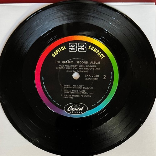 Beatles Second Album Rare 33 1/3 Stereo Juke Box EP with Cover - Picture 3 of 4