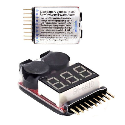 Parts & Accessories RC Low Voltage Buzzer Alarm for 1-8S LED Lipo Voltage Indicator Checker Tester Color: 1 PCS Parts & Accessories RC Low Voltage Buzzer Alarm for 1-8S LED Lipo Voltage Indicator Checker Tester Color: 1 PCS