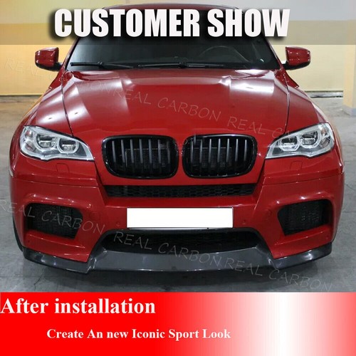 REAL CARBON Front Bumper Lip Splitters Fit For BMW X5M E70 X6M E71 2010-2014 - Bild 3 von 14