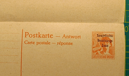 Germany postcard 1948, Soviet Zone 30pf, Official Postcard, unused - Picture 11 of 11