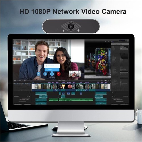 Castries 1080P Webcam with Microphone, HD PC Webcam Laptop Plug and Play USB Web - Afbeelding 6 van 7