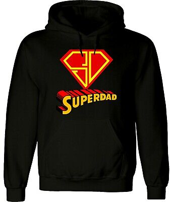 Super Dad Superdad Fathers Day Daddy Papa Present Hoodie Pullover Sweatshirt