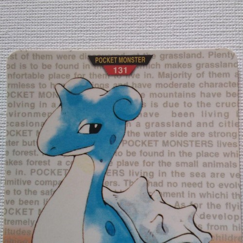 Carddass BANDAI NINTENDO Red Lapras Pokemon Card Japanese - Picture 2 of 10