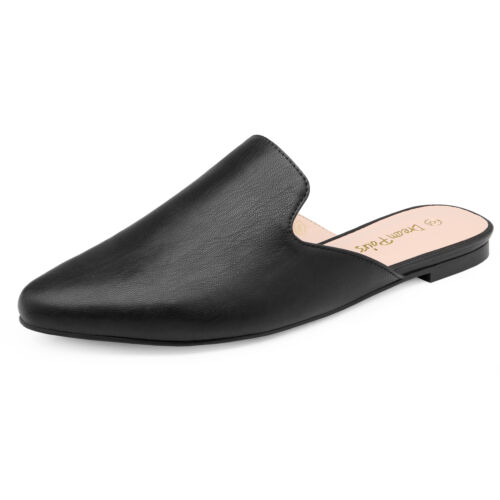 Women's Flat Mules Pointed Toe Backless Breathable Loafer Shoes Casual Shoes - Picture 8 of 32