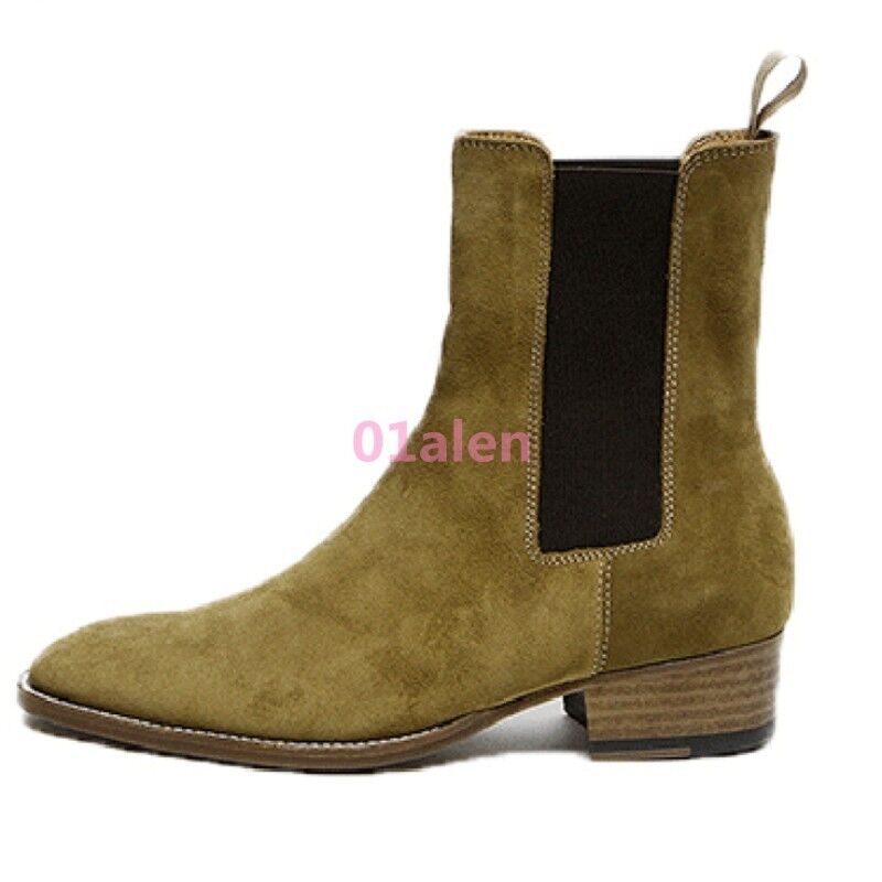 Chic Gamuza Cuero Para Hombre Cubano Tacón Chelsea Botas al Tobillo Caballero Hebilla Chelsea Chic Gamuza Cuero Para Tacón Hombre Cubano Tacón Para Chelsea Botas al Tobillo Caballero Hebilla Chelsea 83012e