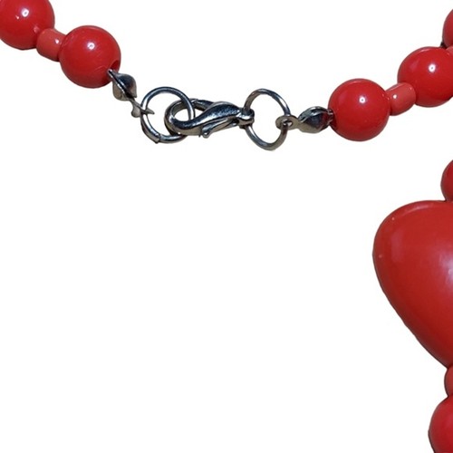 Necklace Red hearts 22 in - Picture 3 of 4