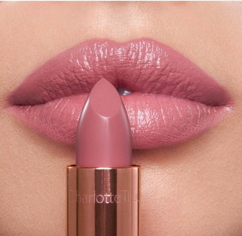 Charlotte Tilbury K.I.S.S.I.N.G Satin Shine Lipstick in Pillowtalk Fair 0.12oz - Picture 3 of 6